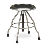 15-4461 Fabrication Enterprises, Inc. Stainless Steel Stool, Rubber Feet