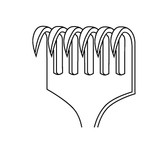 MH11-536 Integra Miltex VOLKMAN RETRACTOR 8-3/4,6 SHARP PRONGS,RING HANDLE