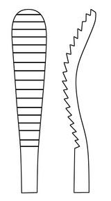 MH21-348 Integra Miltex AUFRICHT GLABELLA RASP, 8-1/4, BACKWARD CUTTING
