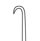 MH21-92 Integra Miltex Cottle Skin Hook, 5-3/8, Deep Curve,Sm, 2.8mm Deep