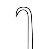 MH21-94 Integra Miltex Cottle Skin Hook, 5-3/8, Deep Curve,Large,4mm Deep