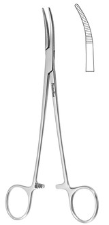 MH22-662 Integra Miltex SCHNIDT TONSIL FCPS 7-1/2,HALF CURVED,CLOSED RINGS