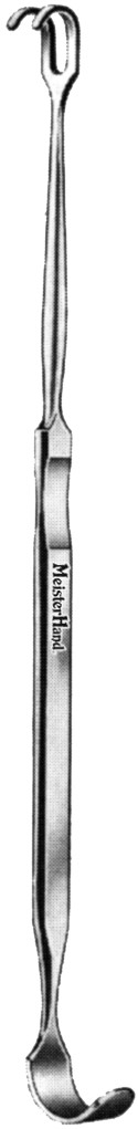 MH23-1049 Integra Miltex Jackson Tracheal Retractor,7, Dbl-End,Blunt Prongs