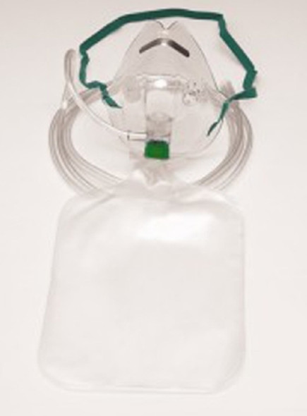 8140-7-50 Salter Labs Oxygen Mask, adult, high concentration non-rebreather, 7' tubing, 50/cs