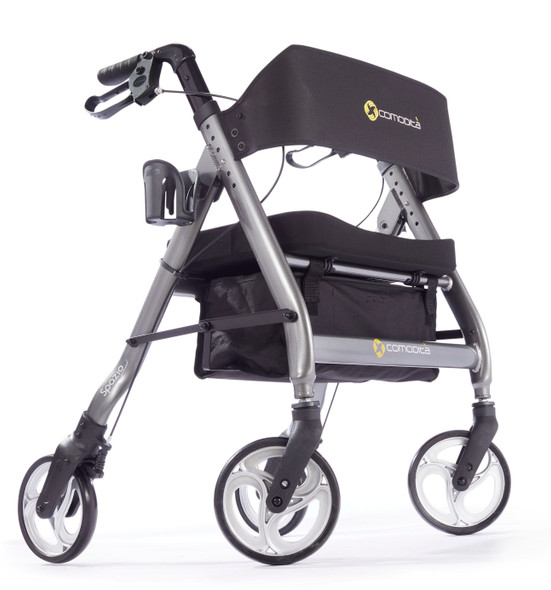 Comodita Spazio Special Extra Wide Heavy-Duty Rollator Walker with Comfortable 20" Wide Nylon Seat