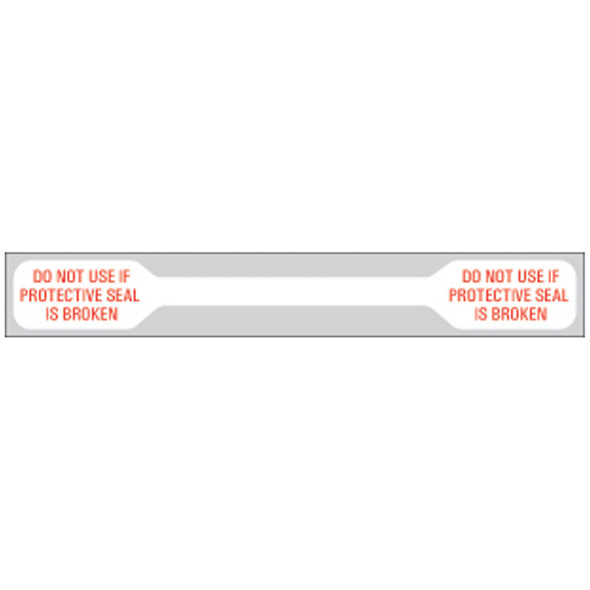 Precision Dynamics (formerly PDC Timemed) TRL-1 Tamper Evident Labels, ½in. x 4 1/8in., Paperstock, Imprinted: in.Do not use if Protective Seal is brokenin., 1000/bx-sheeted , box