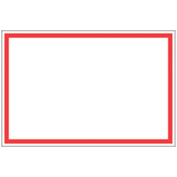 Precision Dynamics (formerly PDC Timemed) RB-502 Tape Labels, 3in. x 2in. Red Border , roll