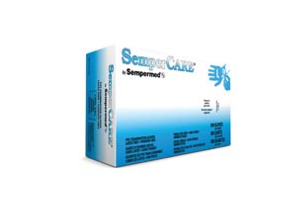Sempermed USA SEMPERCARE® SCVNP104 Exam Glove, Vinyl, Smooth, Large, Powder Free (PF), Beaded Cuff, Ambidextrous, 100/bx, 10 bx/cs (70 cs/plt) , case