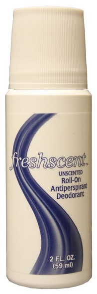 New World Imports WORLD IMPORTS FRESHSCENT™ D20 Anti-Perspirant Roll-On Deodorant, 2 oz White Bottle, Alcohol Free, Unscented, 96/cs (Made in USA) , case