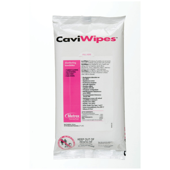 Metrex Research Corporation CAVIWIPES™ 13-1224 CaviWipes Flat Pack, 45/pk, 20 pk/cs (60 cs/plt) (091267) (US Only) , case