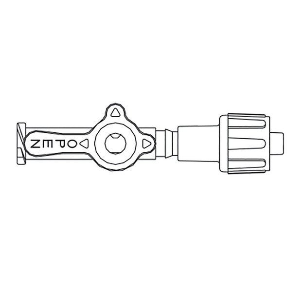 MX4301L ICU Medical 700Psi One Way Stpck W/Mll, Open Handle 25/Ca