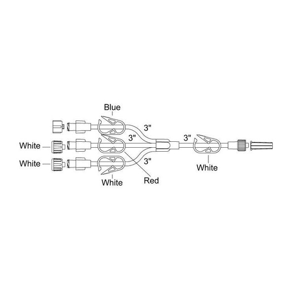 TF55 ICU Medical Trifuse 3 To 1 Administration Set 25/Ca