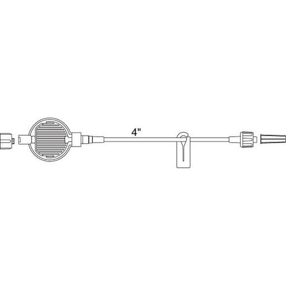 MX448HFB ICU Medical Non-Dehp Ext Set 1.2 Micron Filter Apv=1.0Ml 50/Ca