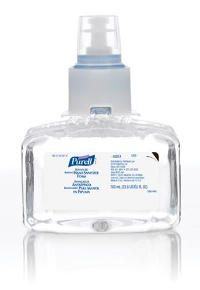 GOJO Industries, Inc. PURELL® LTX-7™ 1305-03 Instant Hand Sanitizer, Refill, Foam, 700mL, 3/cs (196 cs/plt) (091201) (Item is considered HAZMAT and cannot ship via Air or to AK, GU, HI, PR, VI) , case