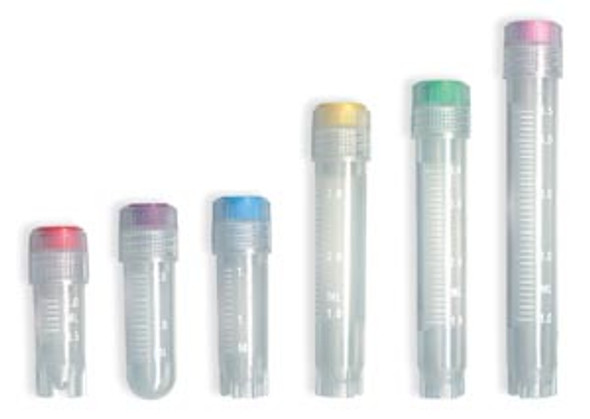 Simport Scientific CRYOVIAL® T309-2 Vial, Lip Seal, External Thread, 2mL Volume, Round Bottom, 100/bg, 10 bg/cs , case
