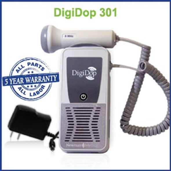DD-301-D2 Newman Medical Non-Display Digital Doppler with Charger (DD-301) & 2MHz Obstetrical Probe Sold as bx