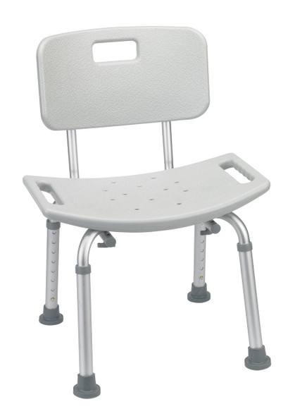 rtl12202kdr Drive Medical Bathroom Safety Shower Tub Bench Chair with Back, Gray