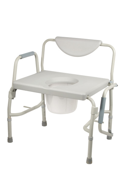 11135-1 Drive Medical Bariatric Drop Arm Bedside Commode Chair
