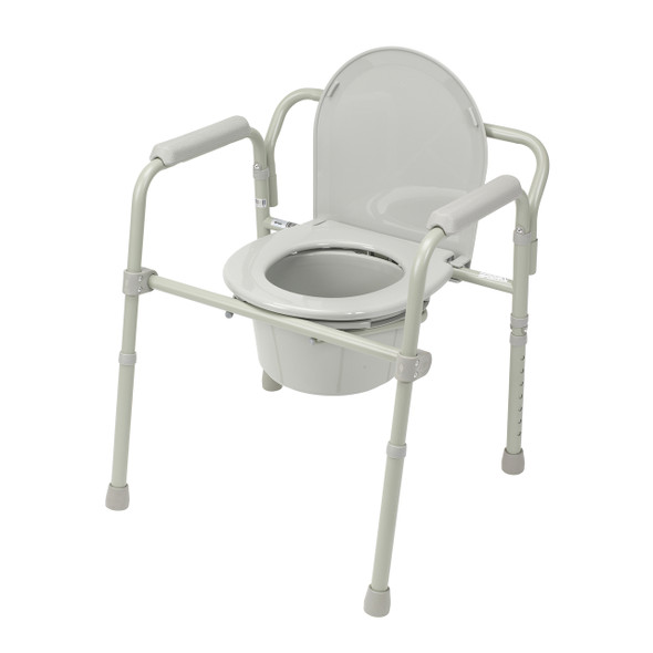 11148-1 Drive Medical Steel Folding Bedside Commode