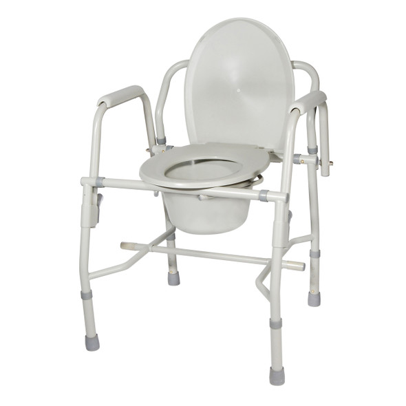 11125kd-1 Drive Medical Steel Drop Arm Bedside Commode with Padded Arms