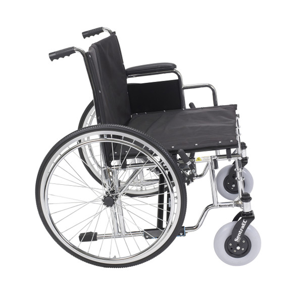 std26ecdda Drive Medical Sentra EC Heavy Duty Extra Wide Wheelchair, Detachable Desk Arms, 26" Seat