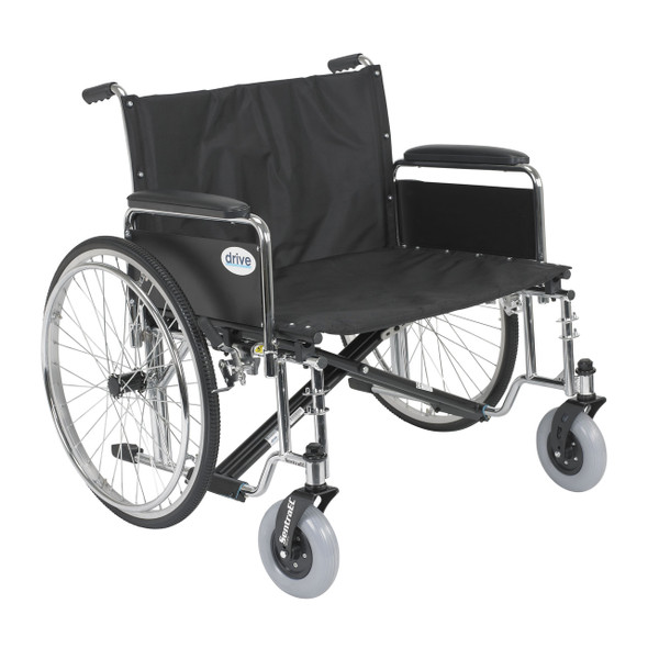 std28ecdfa Drive Medical Sentra EC Heavy Duty Extra Wide Wheelchair, Detachable Full Arms, 28" Seat