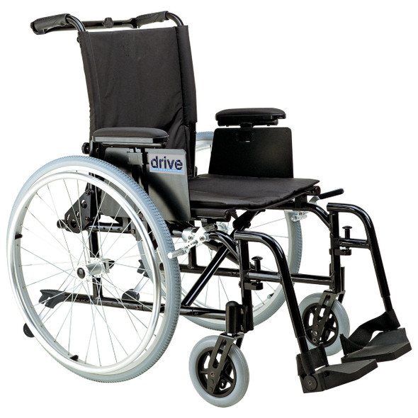 ak518ada-asf Drive Medical Cougar Ultra Lightweight Rehab Wheelchair, Swing away Footrests, 18" Seat