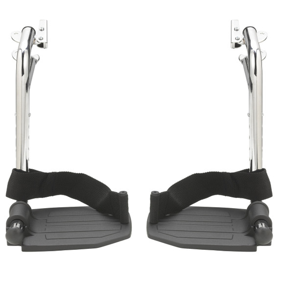 stdsf-tf Drive Medical Chrome Swing Away Footrests with Aluminum Footplates, 1 Pair