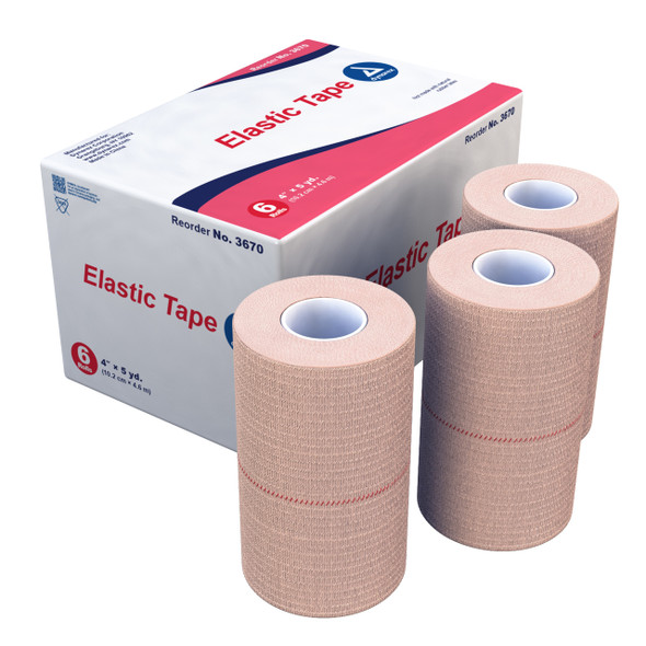 3670 Dynarex Elastic Tape 4In X 5 YDS 6/Box 6 Boxes/Case