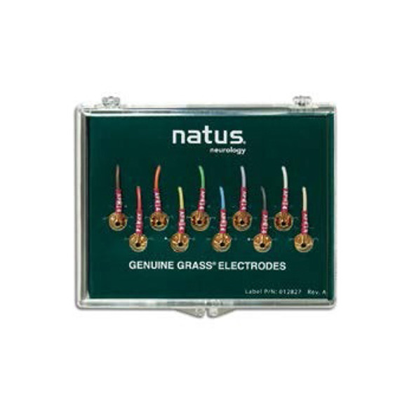 FD-E5GH-48 Natus - Nicolet 10mm Gold, Extra-Width (red) Touchproof, Lightweight Teflon Lead length 48" (about 122cm), 10/BX