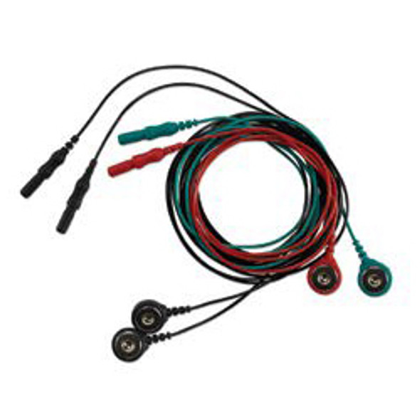 1411542 Natus - Nicolet Snap Lead with black button snap/lead wire/TP connectors, 29.5"(0.75m) lead wire length, 1/pkg