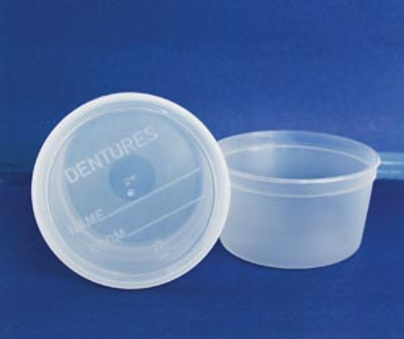 GMAX Industries, Inc. GP75006 Denture Cup, with Lid, Turquoise, 25/slv, 10 slv/cs (24 cs/plt) , case