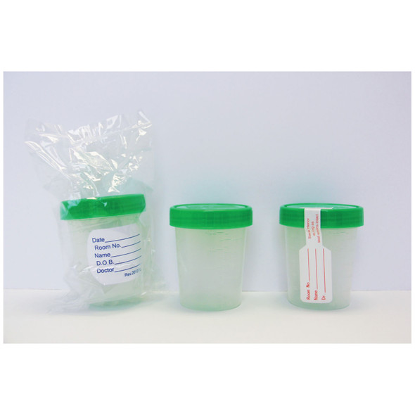 GMAX Industries, Inc. GS390 Specimen Container, Standard, 120 ml, OR Peel Pouch, Sterile, 100/cs , case