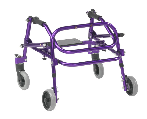 ka1200s-2gwp Inspired by Drive Nimbo 2G Lightweight Posterior Walker with Seat Extra Small Wizard Purple