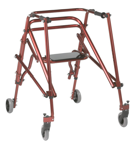 ka4200s-2gcr Inspired by Drive Nimbo 2G Lightweight Posterior Walker with Seat Large Castle Red