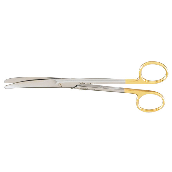 Integra Miltex 5-126TC Dissecting Scissors, 6¾in. Curved, Carb-N-Sert, Standard Beveled Blades , each