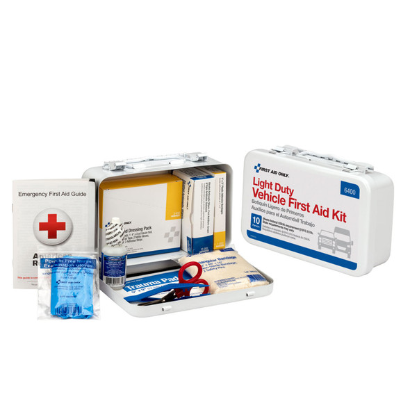 First Aid Only/Acme United Corporation 6400 Vehicle First Aid Kit, 10 Person, Metal Case (DROP SHIP ONLY - $150 Minimum Order) , each