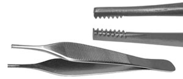 Precision Medical Devices M9106-2512 Tissue Forceps , Standard Pattern , 7x7 Teeth, 4¾in. , each