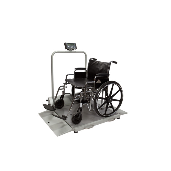 2610KL Pelstar LLC/Health O Meter Professional Scales Digital Wheelchair Dual Ramp Scale with Folding Ramps, Capacity: 1000 lbs/454 kg, Resolution: 0.2 lb/0.1kg, Platform Dimension: 32 1/4 in. W x 36 in. D, Ramp Size: 32 1/4 in. W x 9 7/8 in. D, (4)