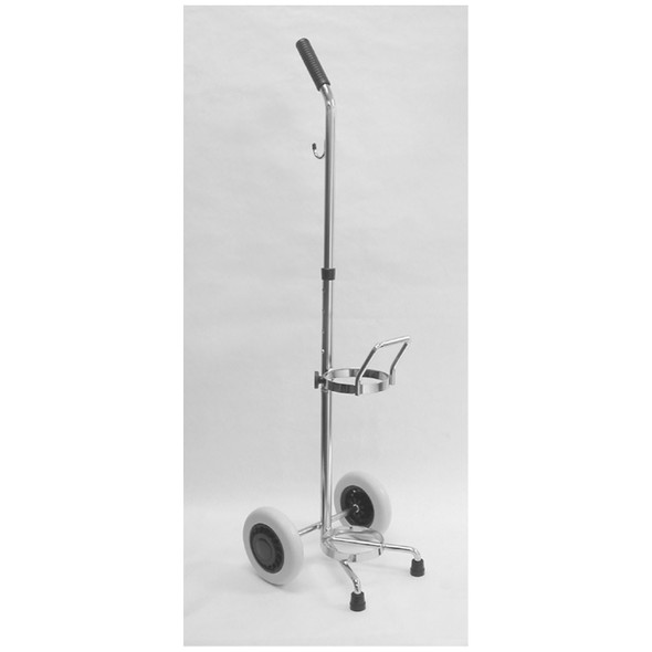 MADA Medical Products, Inc. 370C Cylinder Cart For Sizes D Or E, Carry Handle & Foam Tires, Chrome Plated, Height Adjusts 36in. to 43in., 2/bx , box