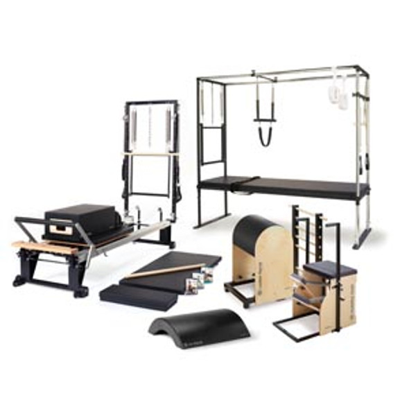 Merrithew ST-01091 Enhanced One-On-One Studio Bundle Includes 1 ea: Cadillac, V2 Max Plus Reformer, Mat Converter, Padded Platform Extender, Reformer Box, Maple Roll-Up Pole, Split-Pedal Stability Chair with Handles, Arc Barrel, Ladder Barrel, Essent