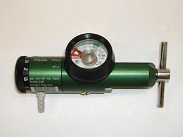 MADA Medical Products, Inc. R1835-25GB Adjustable Flow Click Style Oxygen Regulators, Contents Gauge, For Small Cylinders, 1/2-25 LPM, CGA-870 Yoke & Barb Outlet , each