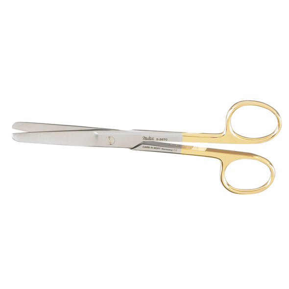 Integra Miltex 5-26TC Operating Scissors, 5½in., Blunt-Blunt Points, Straight, Carb-N-Sert , each