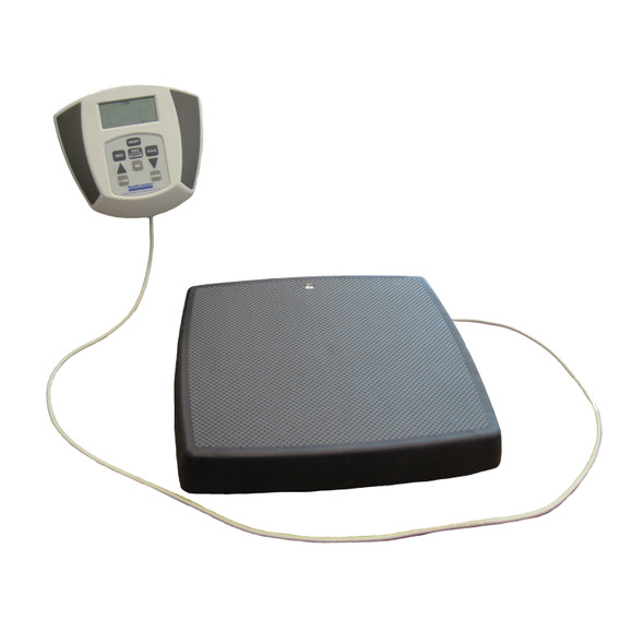 752KL Pelstar LLC/Health O Meter Professional Scales Digital Scale, Heavy Duty, Remote Display, Capacity: 660 lb/300kg , Resolution 0.2 lb/0.1kg, Platform Dimension: 14 1/4 in. W x 14 1/4 in. D x 2 5/8 in.  H, 120V Adapter (included) or (6) C-Cell Ba