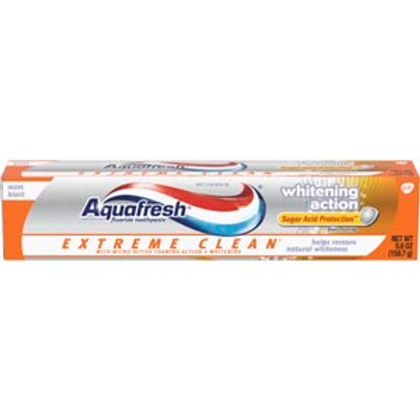 Haleon US Services Inc. AQUAFRESH® 33873C Aquafresh® Extreme Clean® Fluoride Toothpaste with Whitening Action, Mint Blast flavor, 5.6 oz. tube, 12/cs (Available for sale in US only) GSK# 33873C (Products cannot be sold on Amazon.com or any other thir