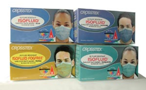 Crosstex International ISOFLUID® GCIPK ASTM Level 1 Mask, Latex Free (LF), Pink, 50/bx, 10 bx/ctn , carton
