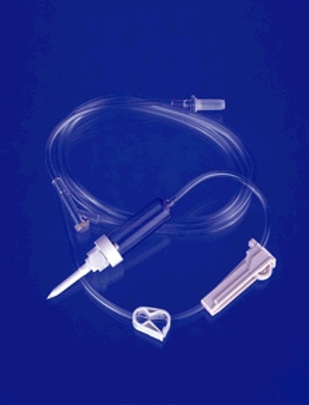 Exel Corporation 29081 IV Administration Set, 15 Drops, Combination Vented/ Non-Vented, (Y) Injection Site, Luer Slip, 78in. Tube, Roller Clamp, Pinch Clamp, 50/cs (120 cs/plt) , case