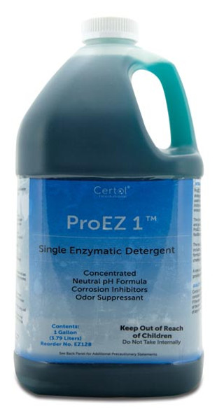 EZ128 Certol Single Enzymatic Detergent Concentrate, 1 Gallon, 1 oz Pump, 4/cs