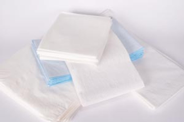 980929 TIDI Everyday Drape Sheets Blue Tissue/Poly Pebble 40in x 90in 50 per Case