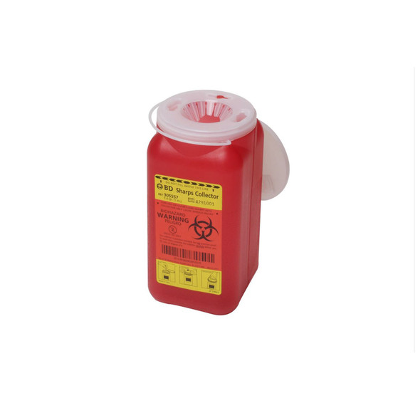 BD 305557 Sharps Collector, 1.4 Qt, Small, Red, 36/cs (Continental US Only) (Item is on allocation. Supplies may be limited or there may be longer than normal lead times) , case